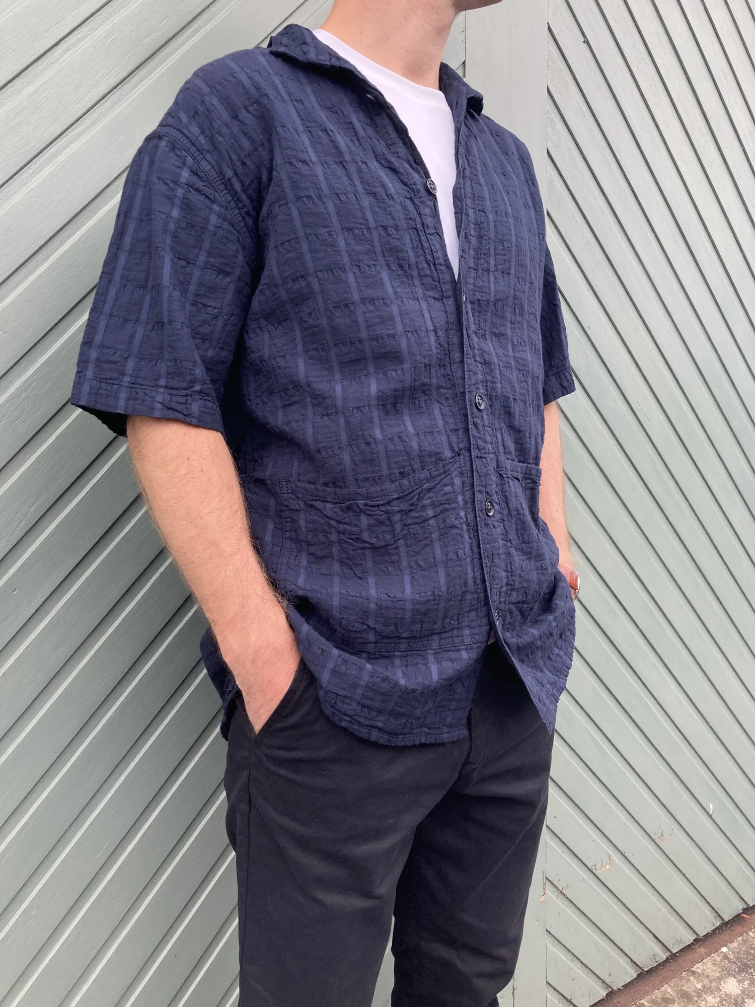 Tender Co. 469 Flipped Collar Shirt Hadal Blue — Nubes Shop